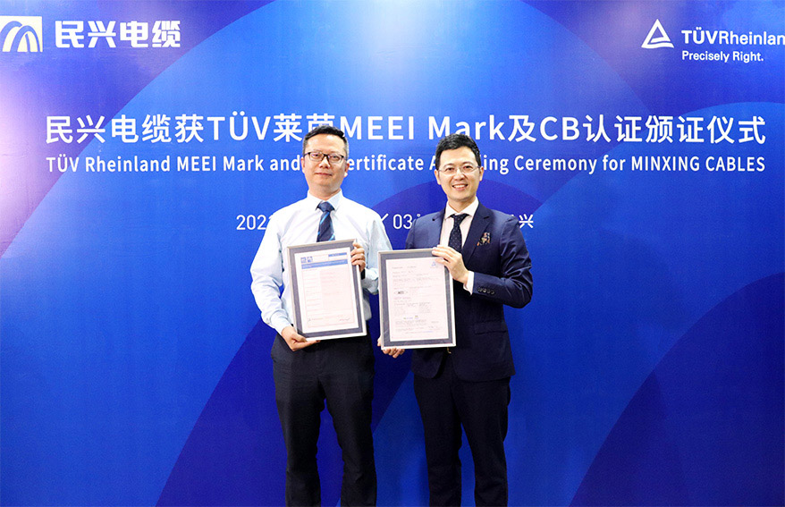 喜讯！拉斯维加斯9888电缆获颁德国莱茵TUV权威认证证书